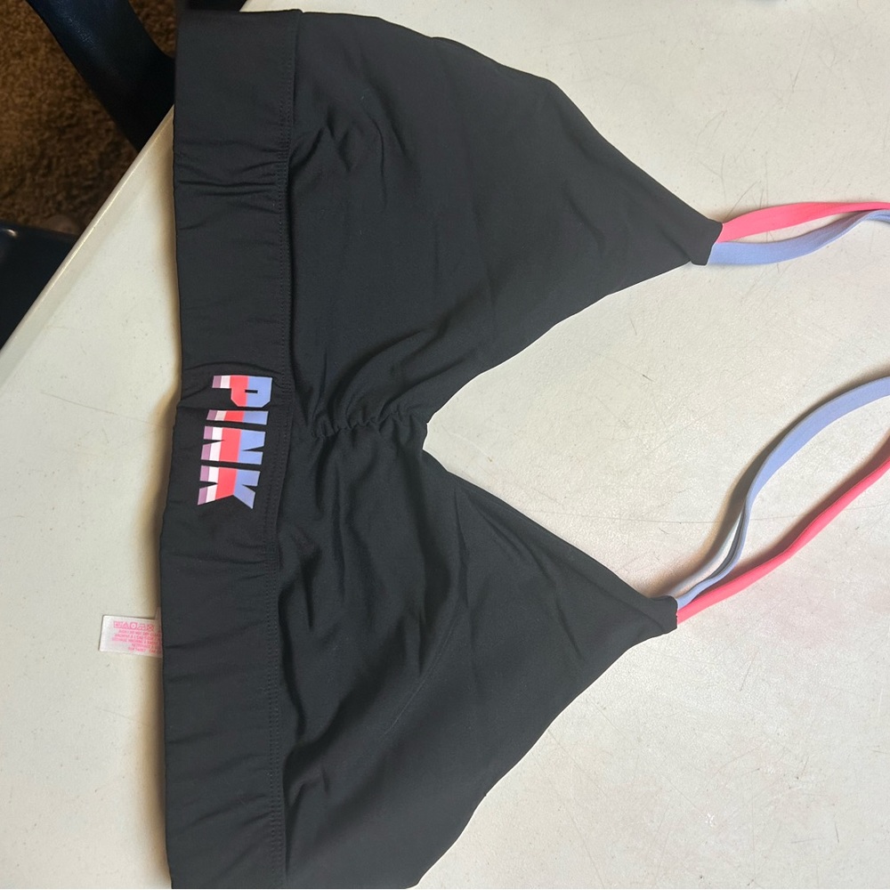 Large new Black sports bra from PINK